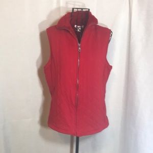 Coldwater Creek red quilted vest ~ M